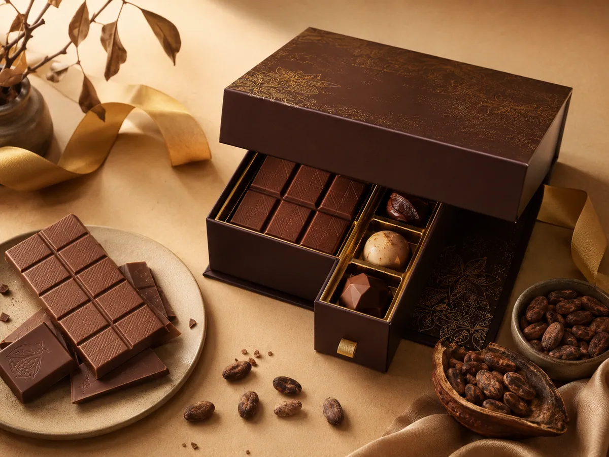 Không gian trưng bày chocolate cao cấp Nâu Chocolate